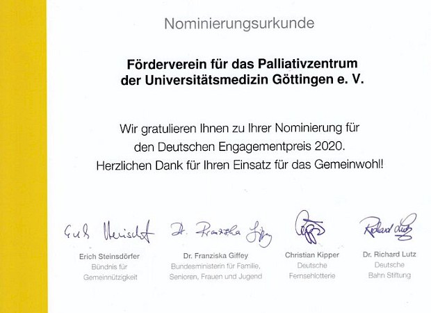 Nominierung für den Deutschen Engagementpreis